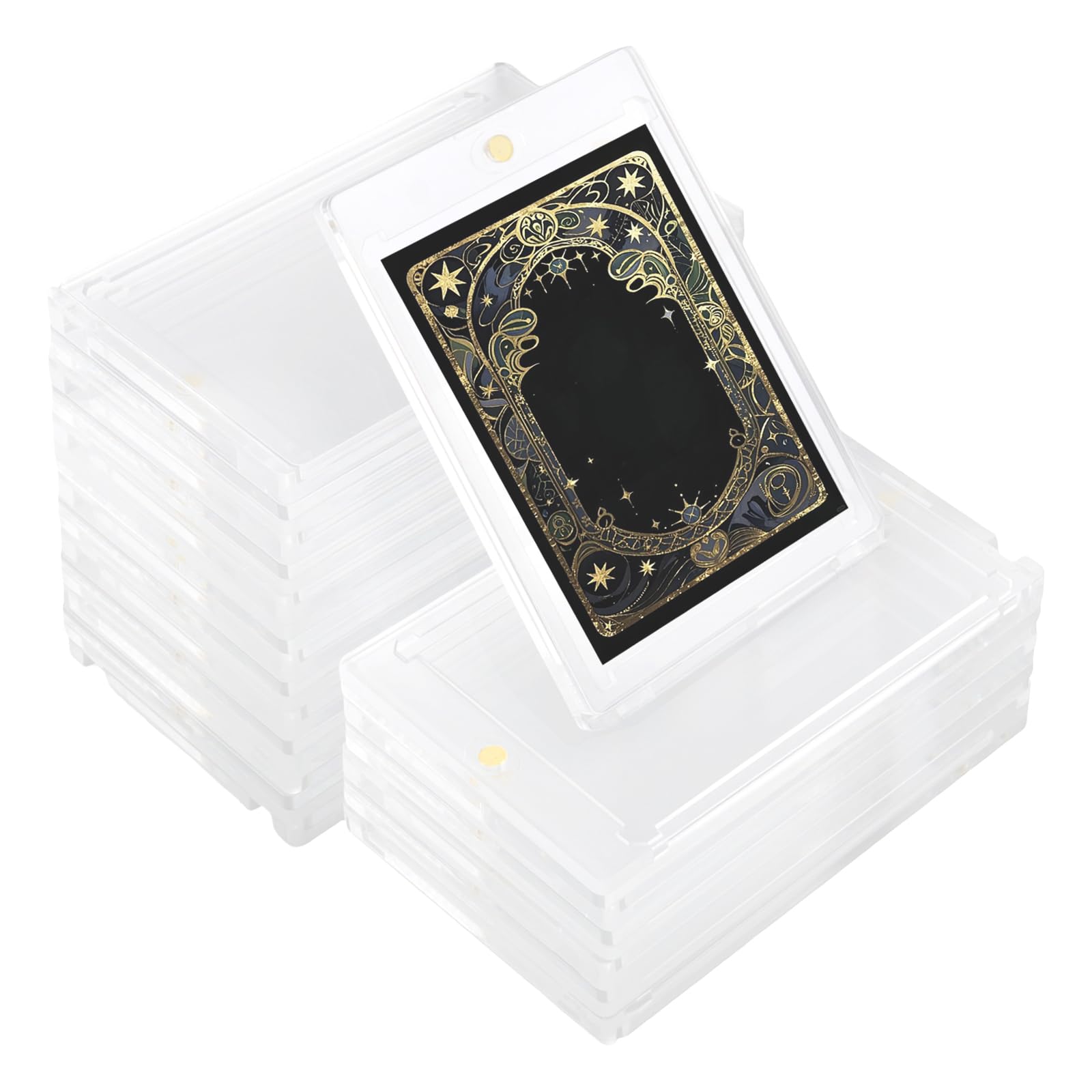 CHEUNGR 20 PCS Magnetic Card Holder for Trading Cards, 35PT Plastic Baseball Cards Protectors Clear Magnetic Trading Card Holders for Game Sports Cards Display
