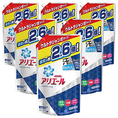 最安値 P G アリエール 洗濯洗剤 液体 イオンパワージェル 詰め替え ウルトラジャンボ 1 90kg 6個の価格比較