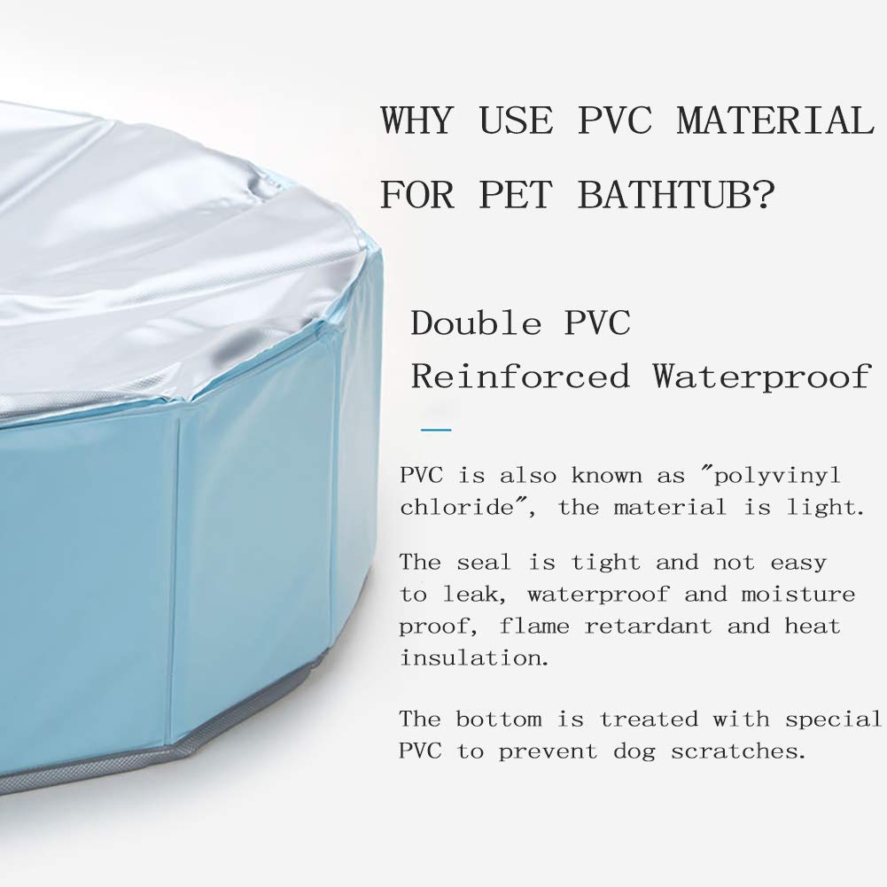 Piscine Pliable pour Animaux De Compagnie Pataugeoire pour Chiens Piscine pour Chien Baignoire pour Chats Piscine Pliante pour Enfants pour Extérieur Intérieur