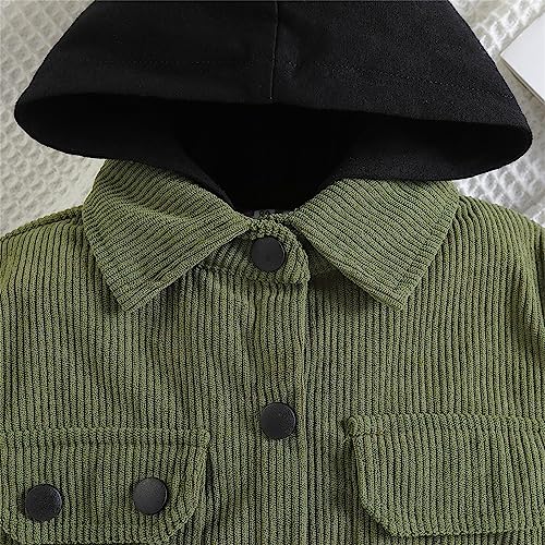 Toddler Boys Jacket Toddler Boys Girls Shirt Hooded Jacket Green Jacket Color Blocking Long Sleeved Jacket2