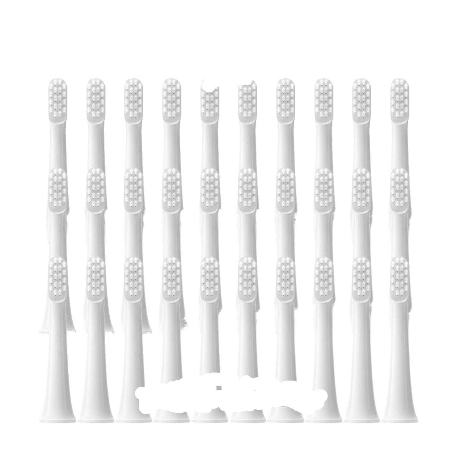10-100 pezzi ricariche for spazzole a setole morbide DuPont for spazzolino elettrico T100, testine di ricambio sigillate sottovuoto 20/50/100 pezzi(50Pcs White)