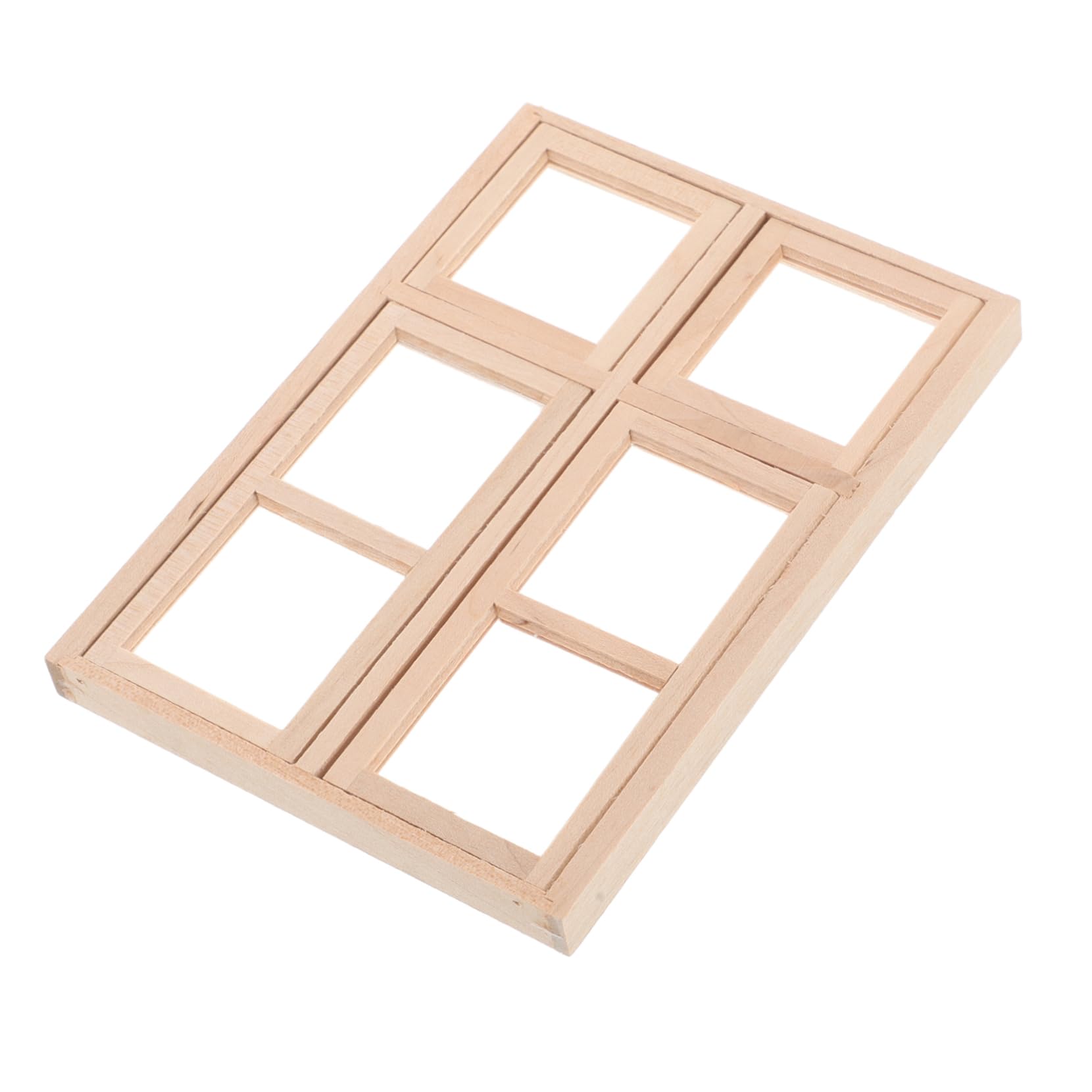 Toyvian 1 12 Scale Miniature Dollhouse Doors and Windows Model Wooden Diy Craft Accessories for Realistic Dollhouse Decoration and Home Scenes