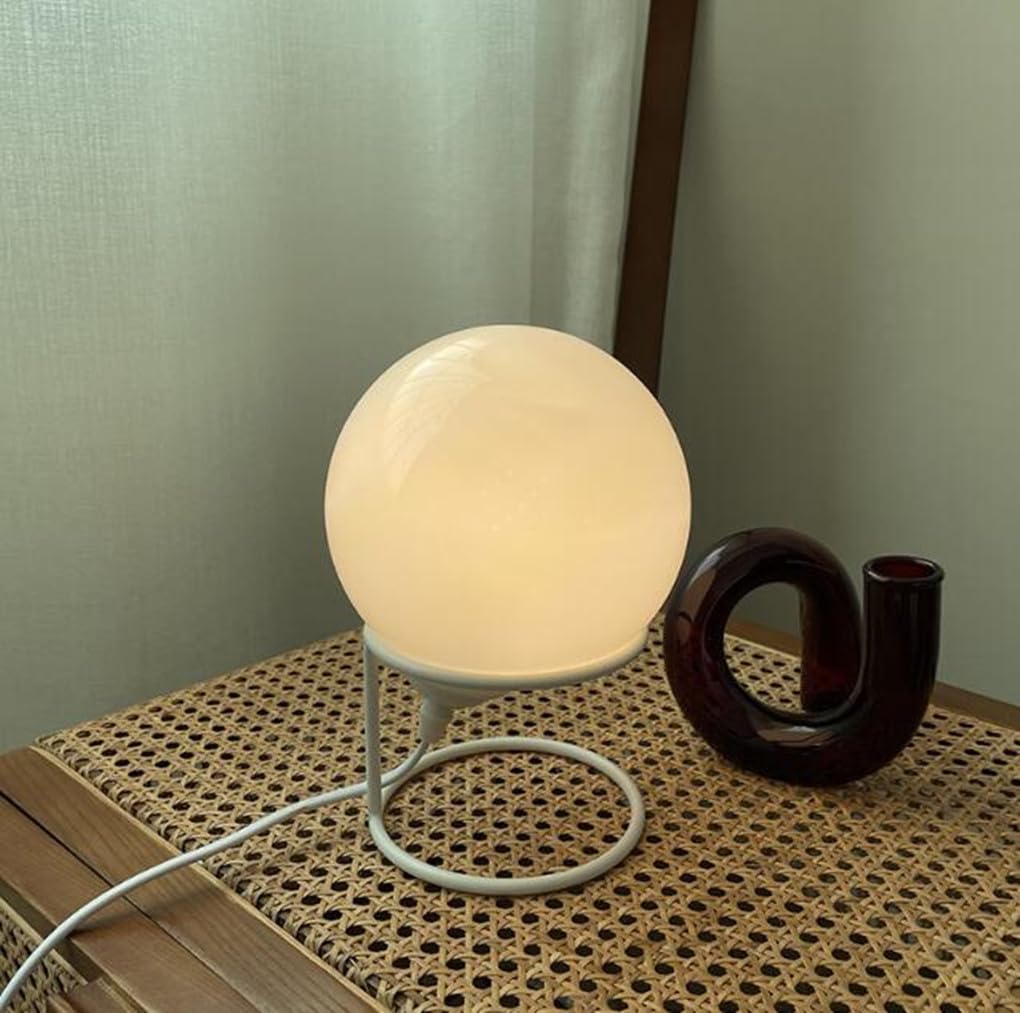 Moderno Bola de cristal Lámpara de mesa Diseño creativo Nórdico Dormitorio Lámpara de mesilla Decorativo Salón Estudio Hotel E27 15 * 23cm