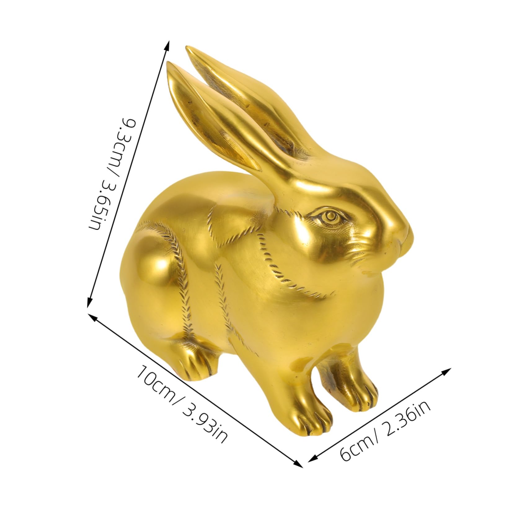VALICLUD Statuette Laiton Lapin Décoration Lapin Laiton Sculpture Décorative Décorative
