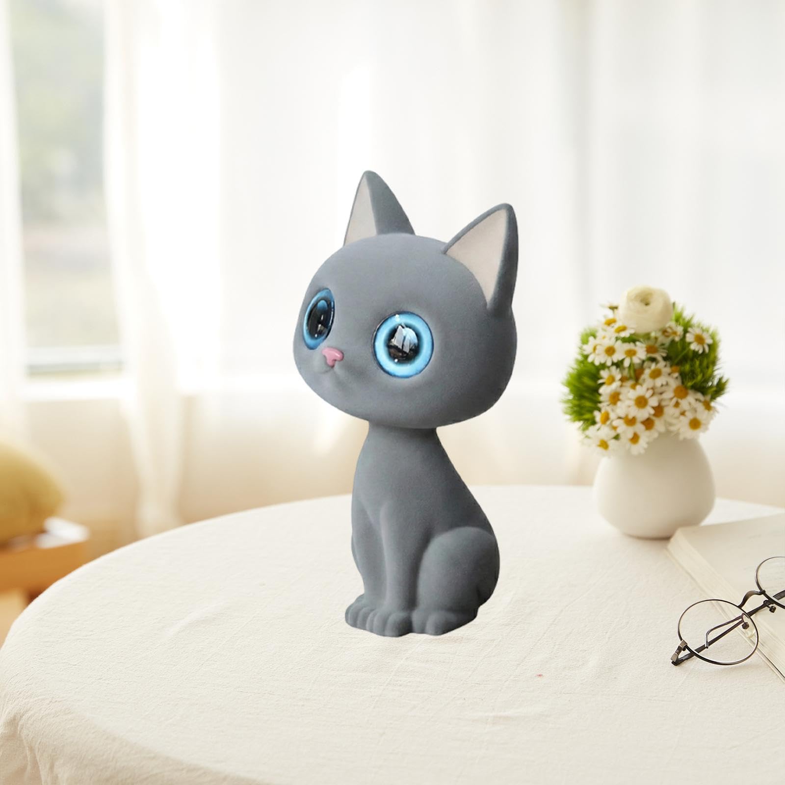 Amazon.co.jp: Fxzqgnh 猫の置物、精巧な動物の置物、オフィス