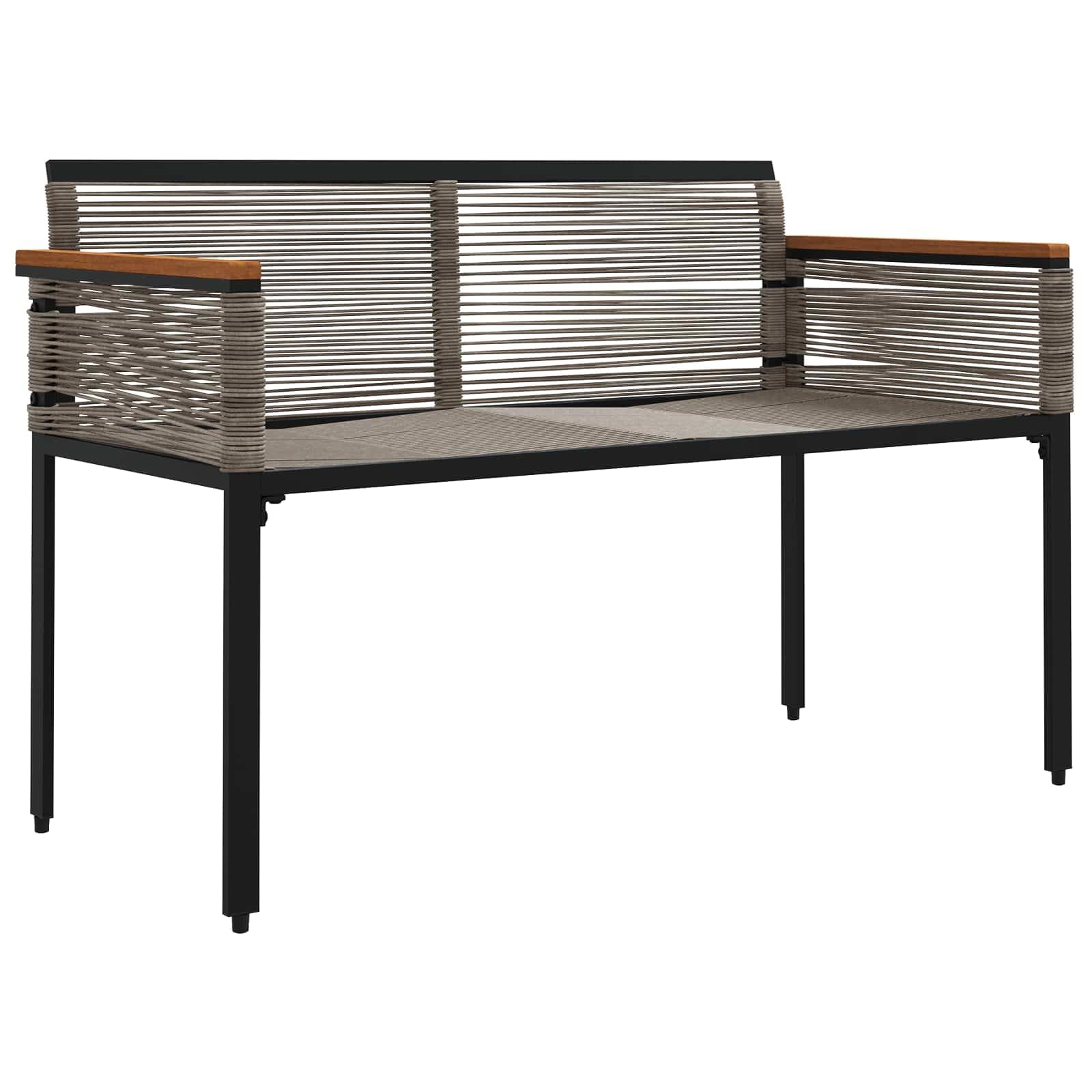 Ławka ogrodowa ciemnoszara 117 x 54 x 74,5 cm