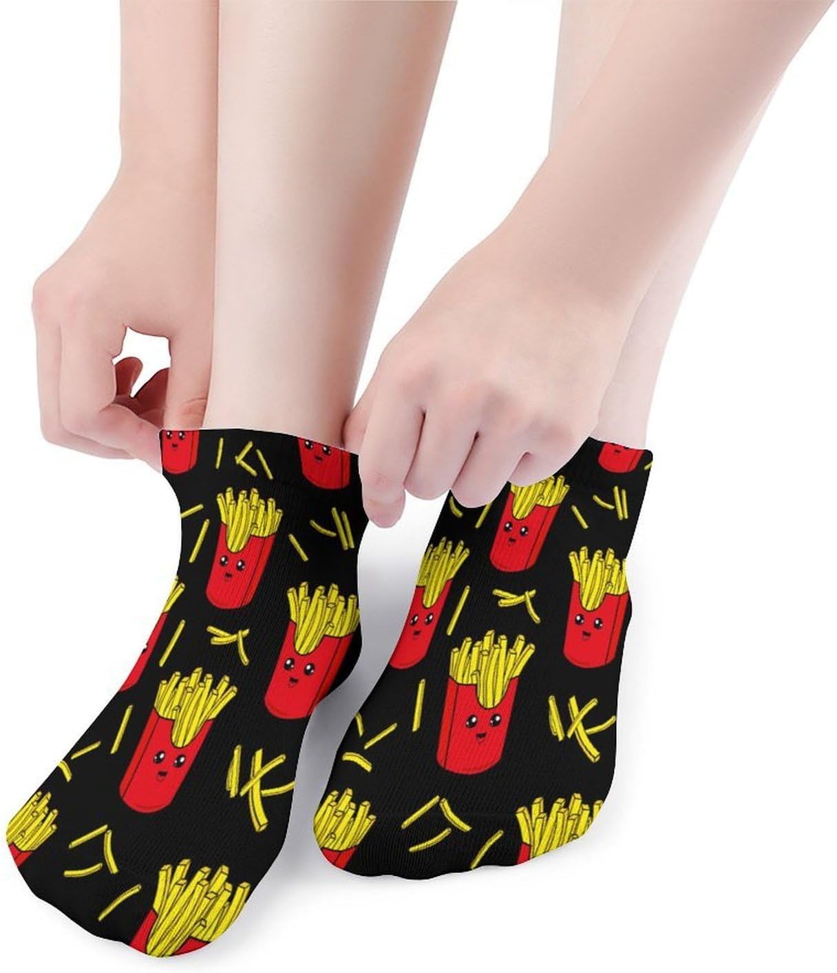 Funny French Fries Ankle Socks for Men Women Low Cut Crew Sock Casual Sports Clothing