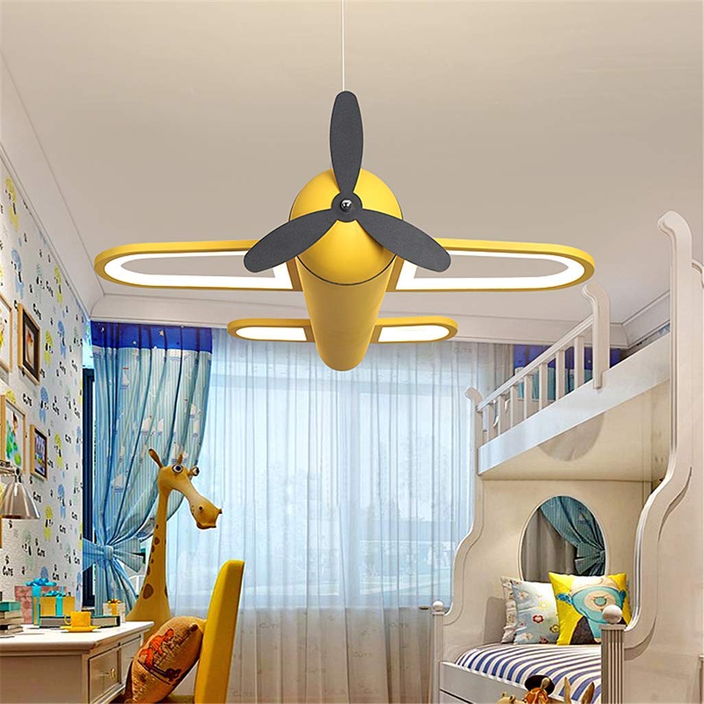 Cartone animato Aeroplano Lampade a sospensione Lampada a sospensione moderna Cartone animato Creativo Lampade a sospensione Lampade a sospensione Lampadari a luce vivaio Lampada
