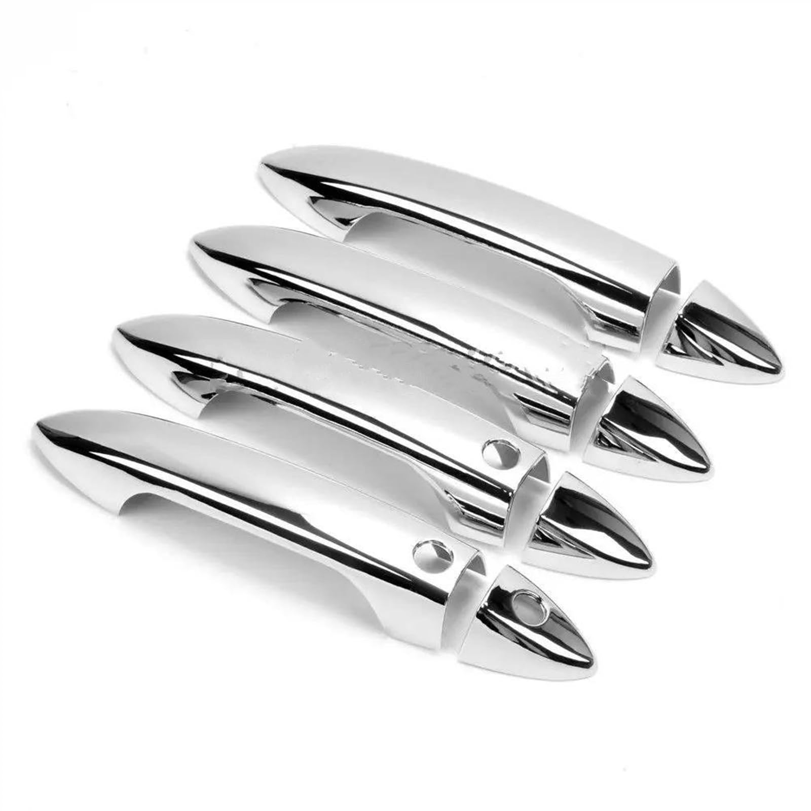 Kjhopy B Chrome Door Handle Cover Trim Molding Catch Overlay Garnish Cap Cup Protector For Accord Mk9 2013 2014 2015 Exterior Door Handle(B)