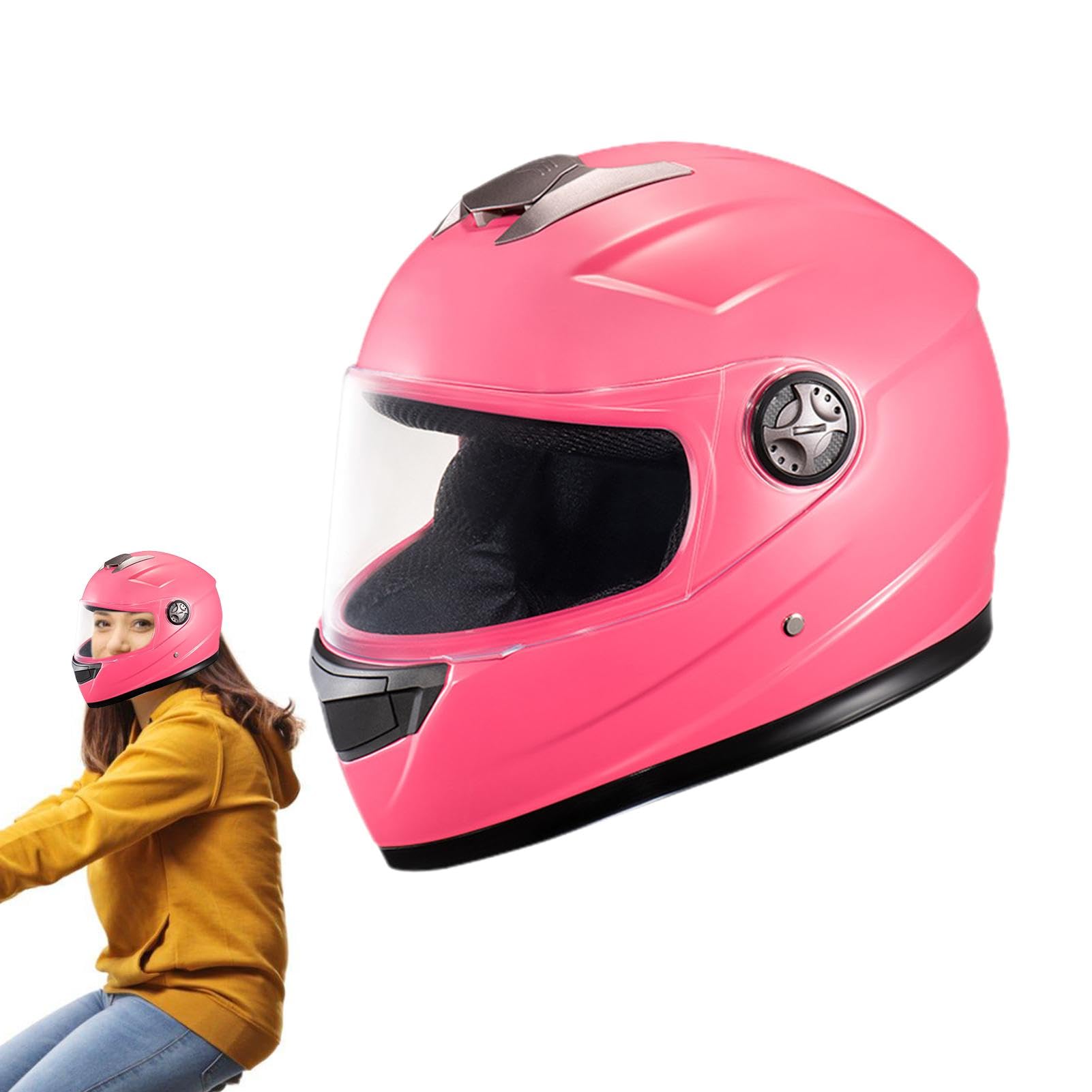 Kaski motocyklowe na całą twarz, oddychające, zimowe, z odpinanym szalikiem, wygodne i trwałe, ochronne kaski dla dorosłych, na rower, motocykl, rower szosowy
