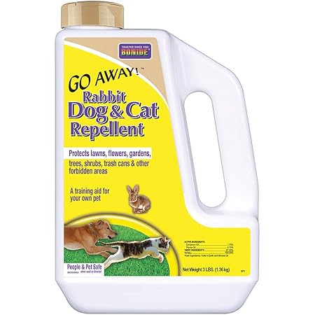 Bonide (BND871) - Go Away! Rabbit, Dog & Cat Repellent, Outdoor Animal Repellent Granules (3 lb.)