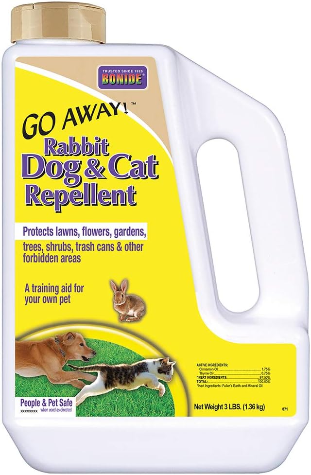 Bonide Go Away! Rabbit, Dog, & Cat Repellent Granules, 3