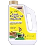 Bonide Go Away! Rabbit, Dog, & Cat Repellent Granules, 3 lbs Ready-to-Use, Keep Dogs off Lawn, Garden, Mulch & Flower Beds