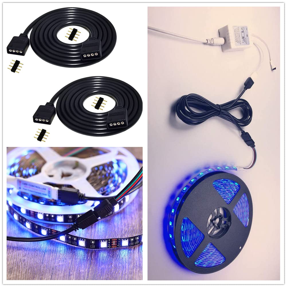 LitaElek 10pcs Connettore Striscia LED RGB LED Controller Connector 4 Pin Cavo Connettore Nastro