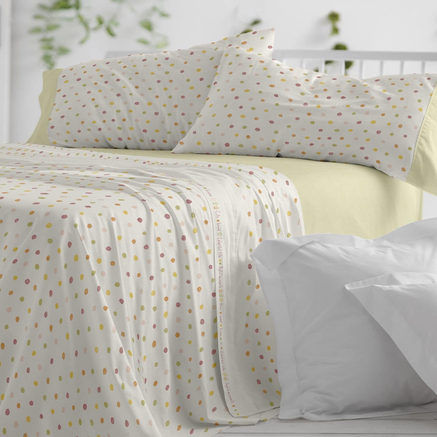 Burrito Blanco | Juego de sábanas Infantiles | Cama de 90cm. (+Medidas Disponibles) | Diseño 182 | Color Multi (90x190/200cm.)