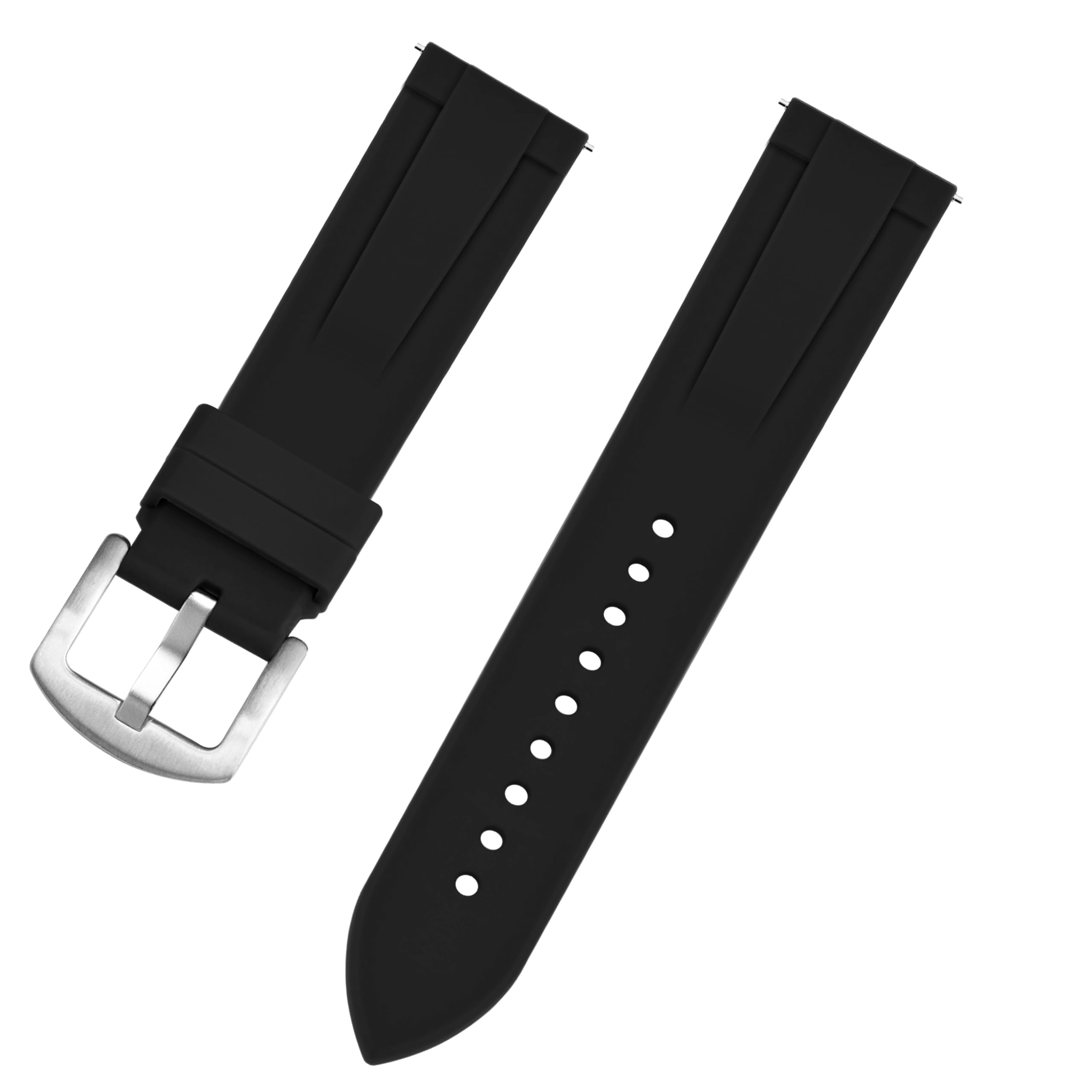 TIMEWEAR 22mm Black Silicone Replacement Watch Strap with Stainless Steel Buckle, Compatible with Boat, Noise Colorfit, Fireboltt, Samsung, Amazefit & watches with Lug Width 22mm (B0D8BVL9Z7) Amazon Price History, Amazon Price Tracker
