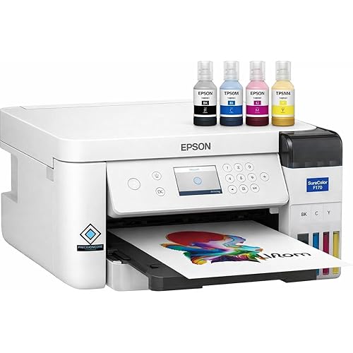 Epson SureColor F170 Dye-Sublimation Printer. Includes Full Set of Ink, User Guide, & AC Power Cable SCF170