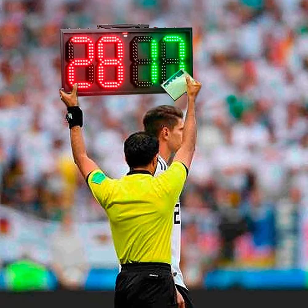 Tabellone segnapunti per sostituzioni di Calcio, tabellone segnapunti elettronico a LED, tabellone per sostituzioni elettroniche per Calcio su Un Lato, Attrezzatura per Giochi di Allenamento
