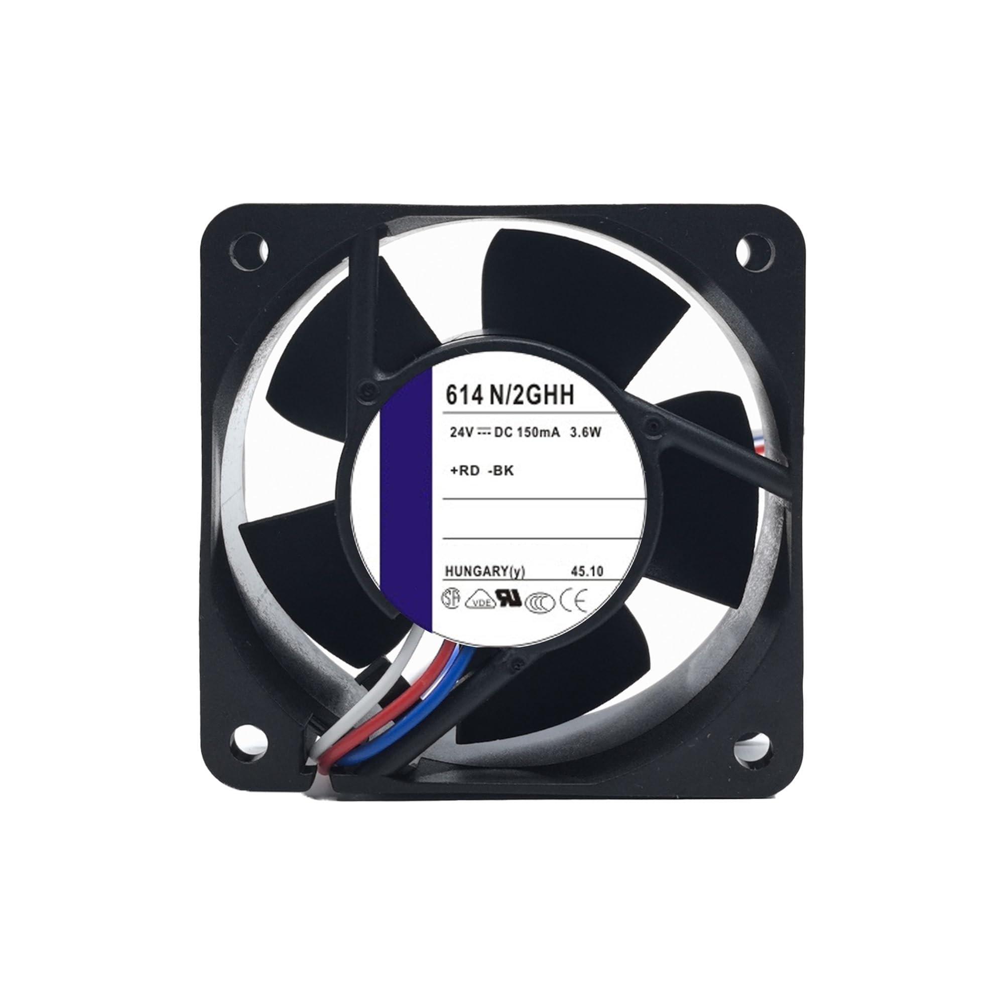 Ventilador de refrigeración 614N/2GHH de 24 V CC y 6850 RPM para equipos