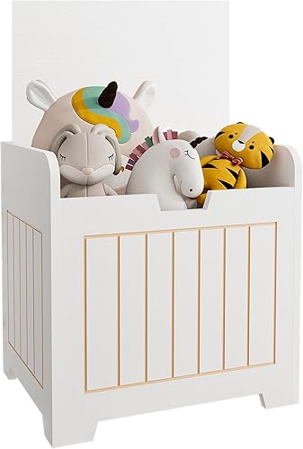 Caja de almacenamiento de juguetes de cubo pequeño, color marrón, contenedor de almacenamiento de entrada de madera para el hogar, libros, ropa,