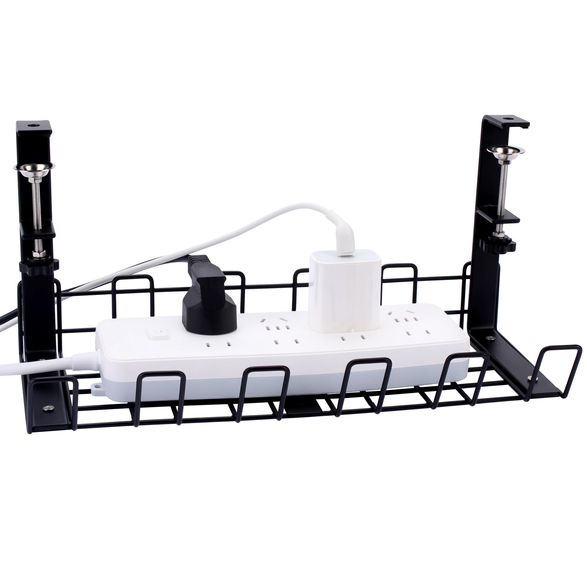 Amazon | TENSIKケーブルトレーワイヤーケーブルトレー穴あけ不要