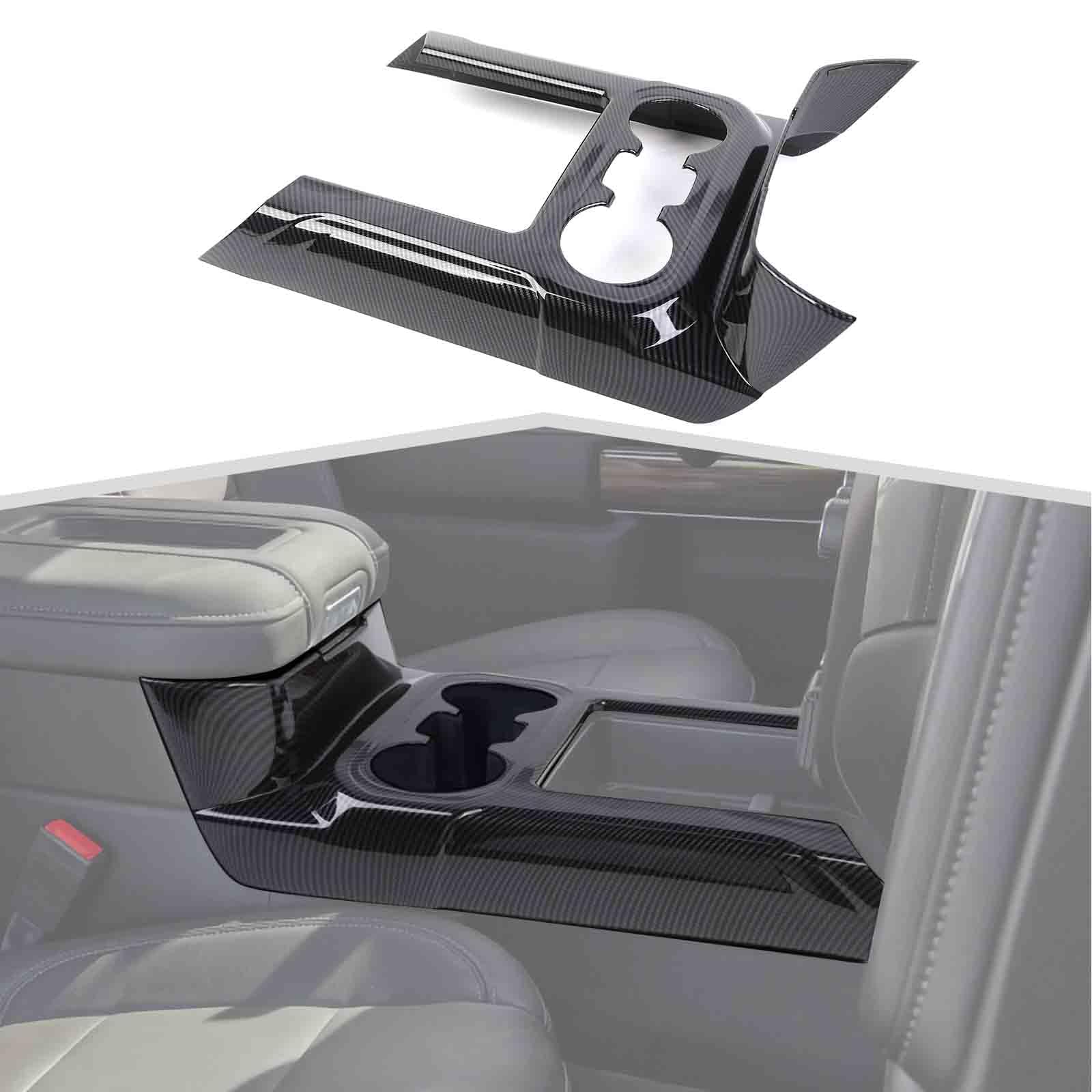 amayum Center Console Gear Shift Panel Trim Cover Decoration Interior Accessories Compatible with Chevrolet Silverado 2019-2021& GMC Sierra 2019-2022, Carbon Fiber Finish