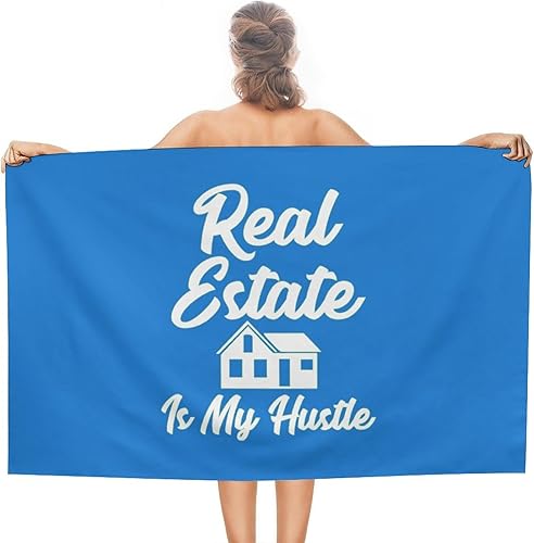 Real Estate is My Hustle - Toalla de playa para adultos, sin arena, de secado rápido, para piscina, manta de playa