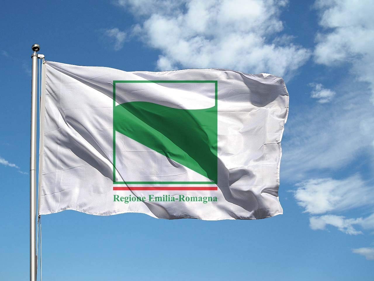 Ns Produzione Bandiere Bandiera REGIONE Emilia Romagna cm.150x225 Tessuto Nautico Antivento 130gr.mq, Ottima Resistenza