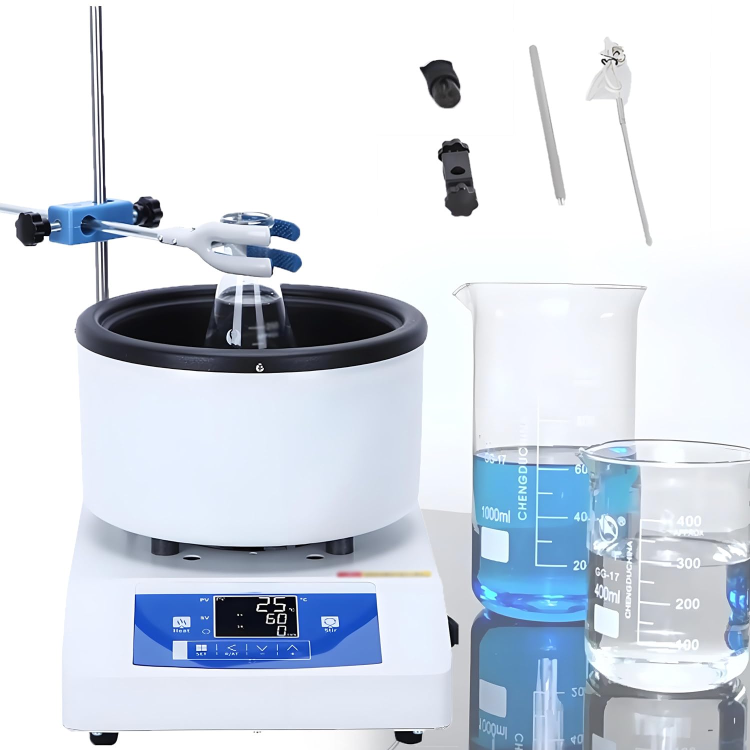 Agitatore Magnetico Digitale Riscaldamento con Controllo Temperatura 2L