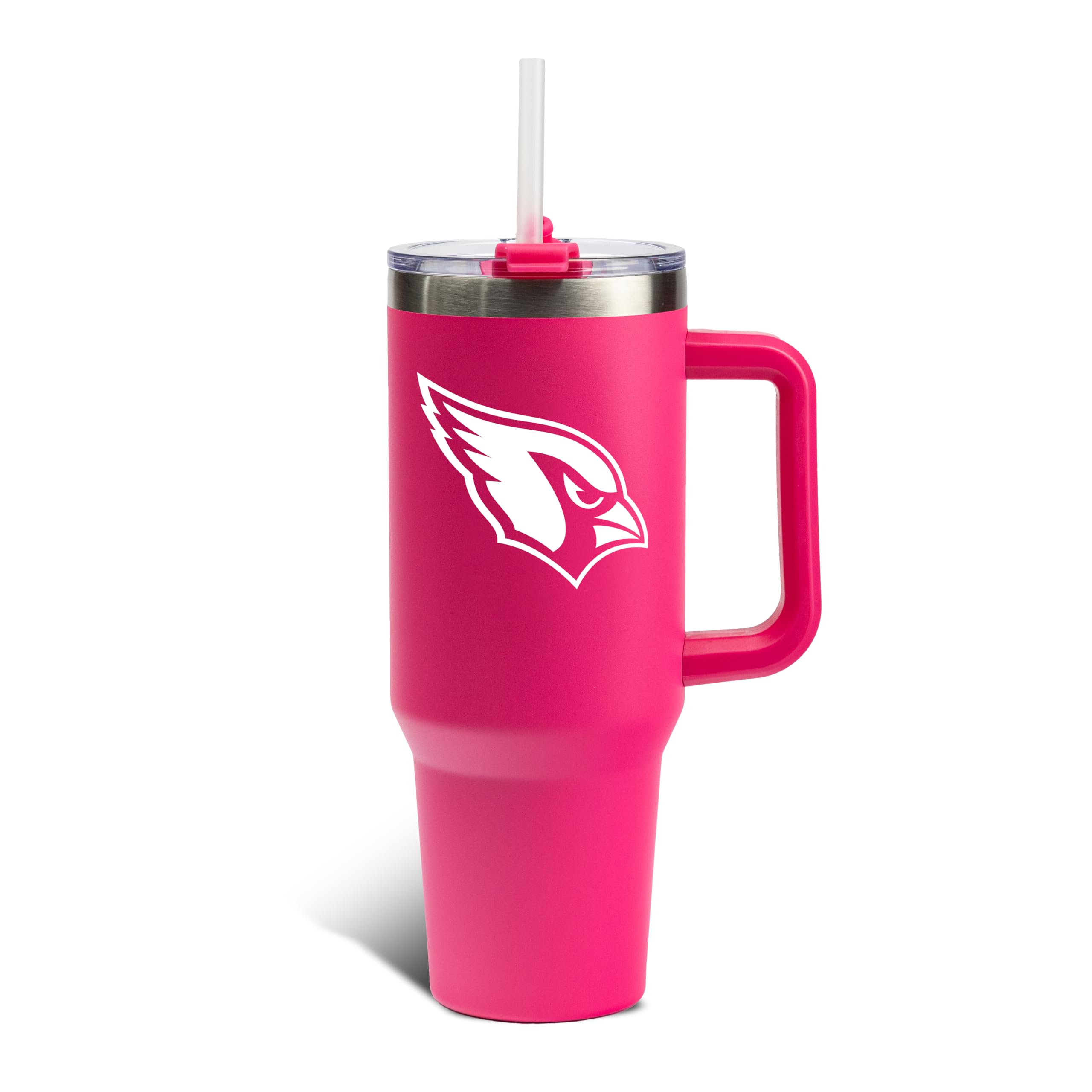 The Memory Company Officially Licensed NFL - Arizona Cardinals 40oz Pink Game Day Tumbler with Team Logo
