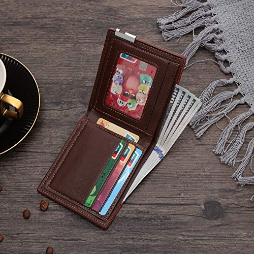 Custom Wallets for Men Dad Wallet Personalized Fathers Gifts Photo Slim Wallet Card Holder PU Leather Engraved Picture Birthday Christmas Valentines for Daddy3