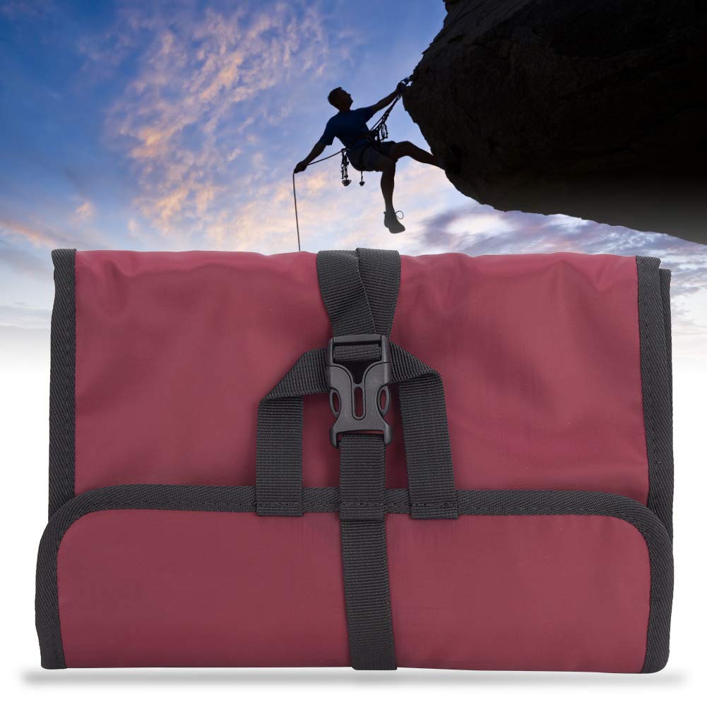 Sonew Bolsa de Almacenamiento de Equipo de Escalada de Nailon Rojo Versátil con Bolsa Colgante Rápida para Exteriores