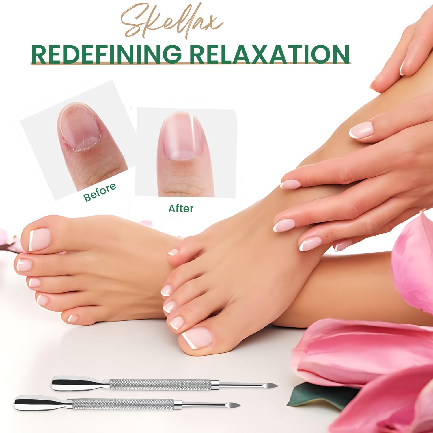 Juego de 4 empujadores de cutículas de doble extremo con borde afilado, con forma de cuchara, acero inoxidable de calidad de salón, manicura y pedicura, herramientas de limpieza para uñas de
