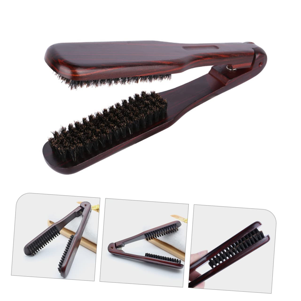 FRCOLOR 2 Piezas Peine alisador de férula peine de peinado cepillo de pelo de pinza cepillo curly rizos cepillo rizos peines para hombres plancha de pelo herramienta de peluquería plegable