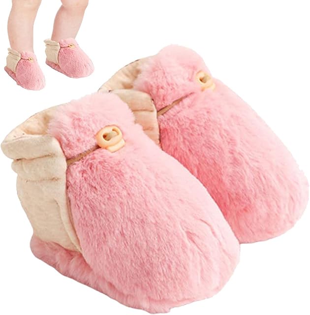 NAKYLUCY Baby House Slippers,Cozy Winter Warm Boy Girl Fleece Booties | Indoor Infant Cotton Shoes House Shoes Toddler Booties For Infant Toddlers