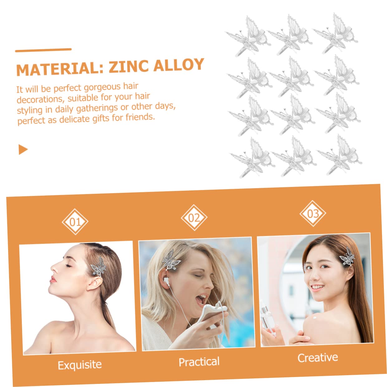 FRCOLOR horquillas de de metal para el pelo, para bodas, pinzas para el pelo, pinzas para el pelo, juego de horquillas para el pelo para niñas, accesorios para el pelo
