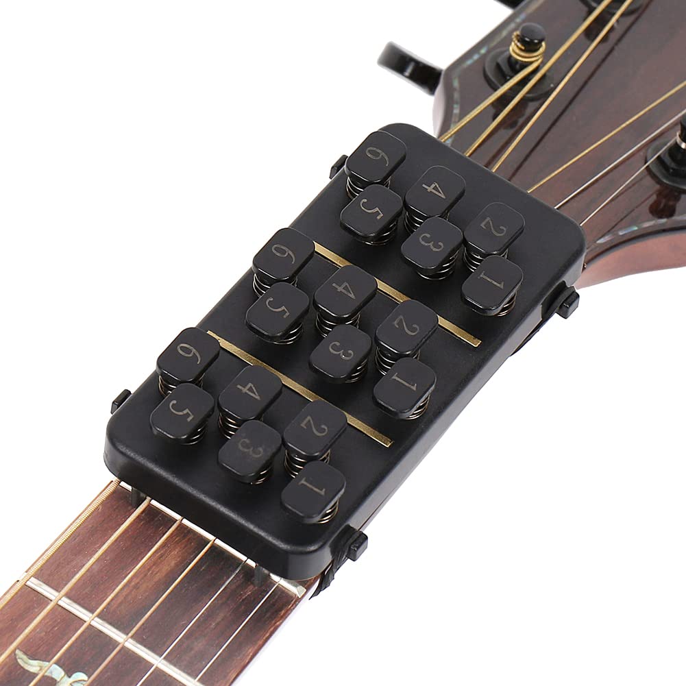 Trener akordów gitarowych z 18 przyciskami, łatwy system uczenia się dla dorosłych i dzieci, pomoc w ćwiczeniu dla początkujących, narzędzie do nauki palców do gitary ludowej