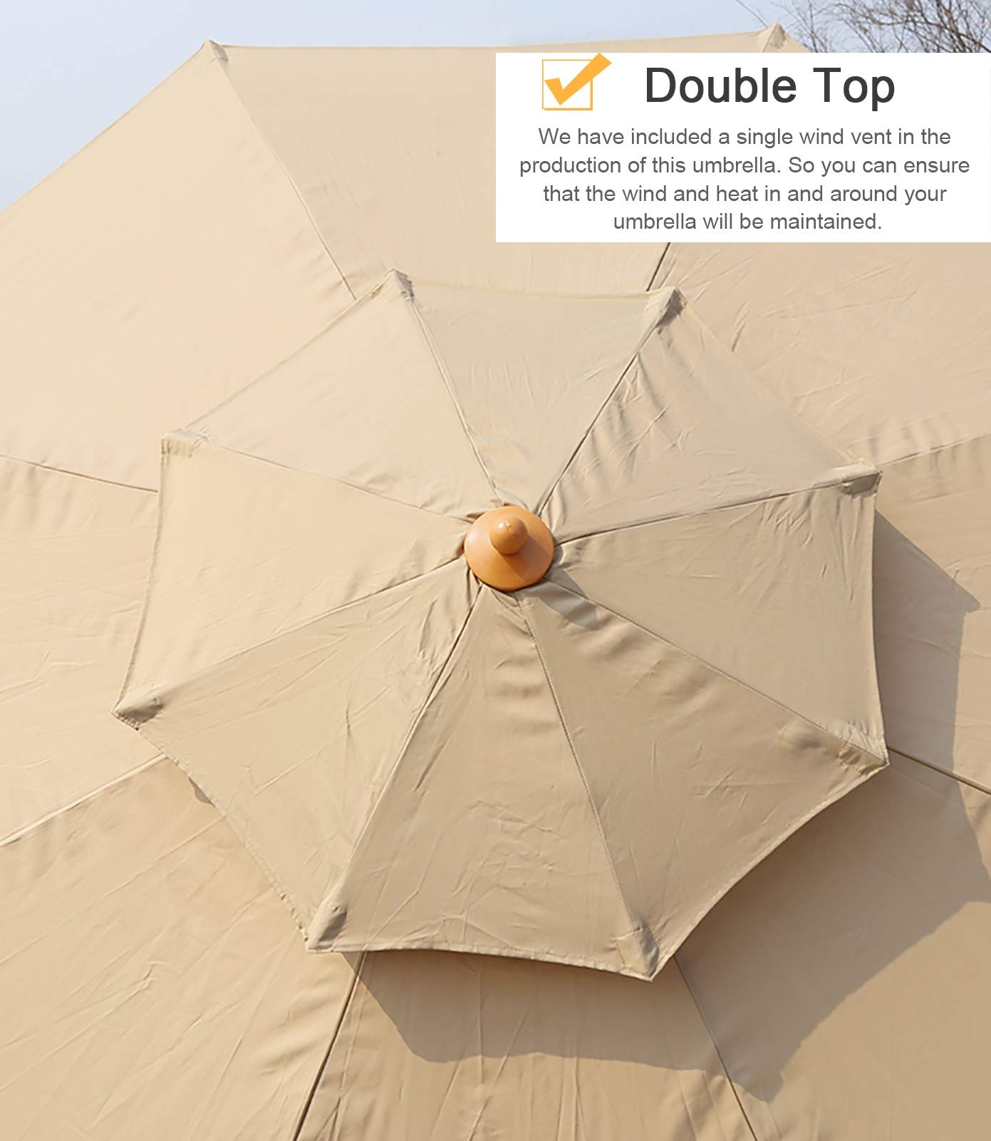 Parasol Parasol ogrodowy Parasol ogrodowy 9 stóp Parasol ogrodowy, duży parasol stołowy na świeżym powietrzu do cieniowania trawnika/podwórka/basenu, parasol plażowy z ochroną UV