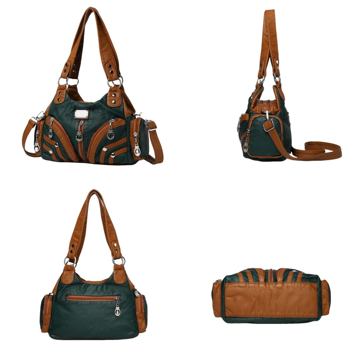 Torebka dla kobiet, duża pojemność, wiele kieszeni, miękka skóra PU, na co dzień, pojedyncza torba crossbody