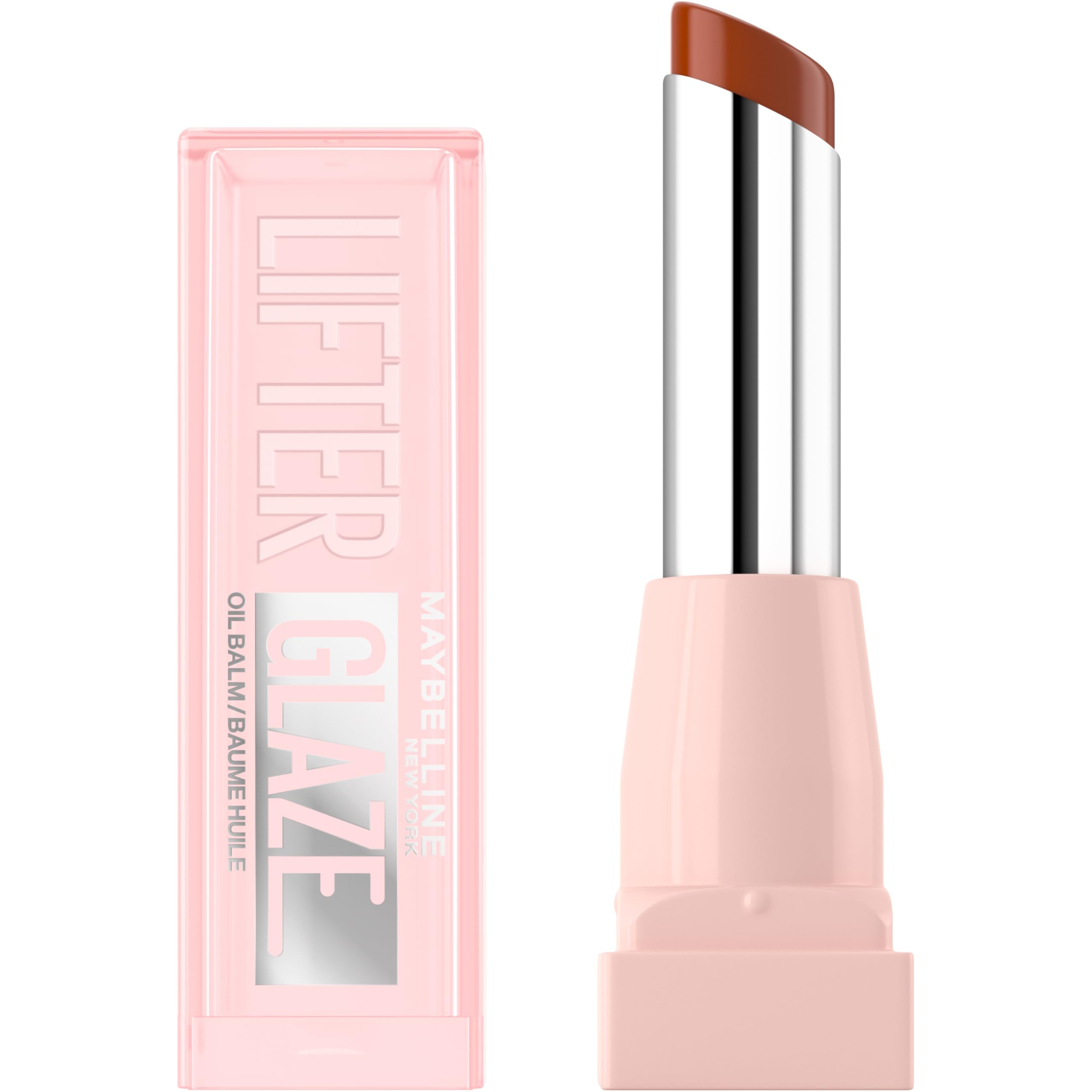 Maybelline New York Lifter Glaze High Shine Lip Oil Balm, Sheer Pink Plumping Gloss with Hyaluronic Acid