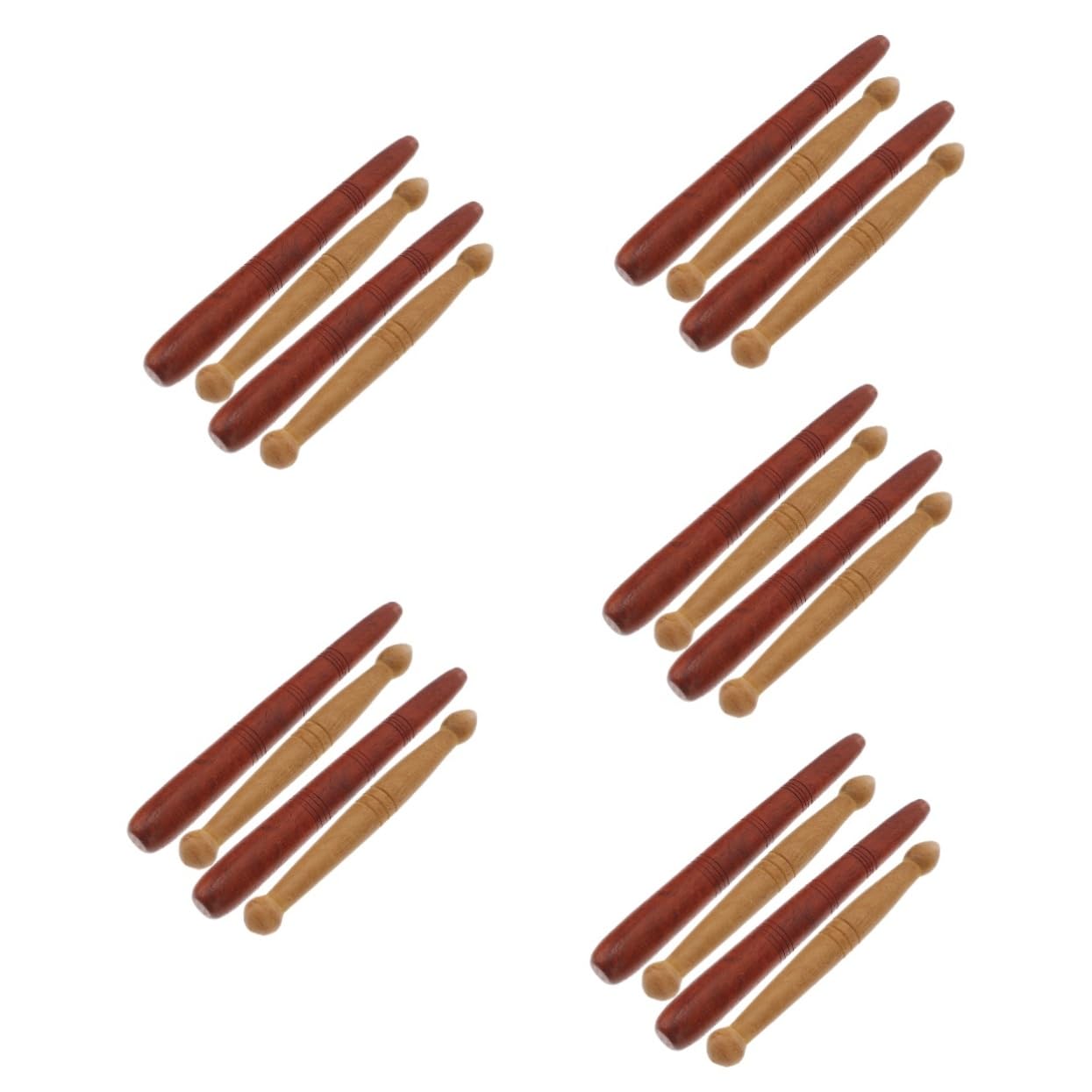 Ipetboom 20piezas Bastones De Madera Para Masaje De Reflexología Herramienta De Acupresión Para Pies Masaje Muscular Portátil y Ligera Para Relajación y Bienestar