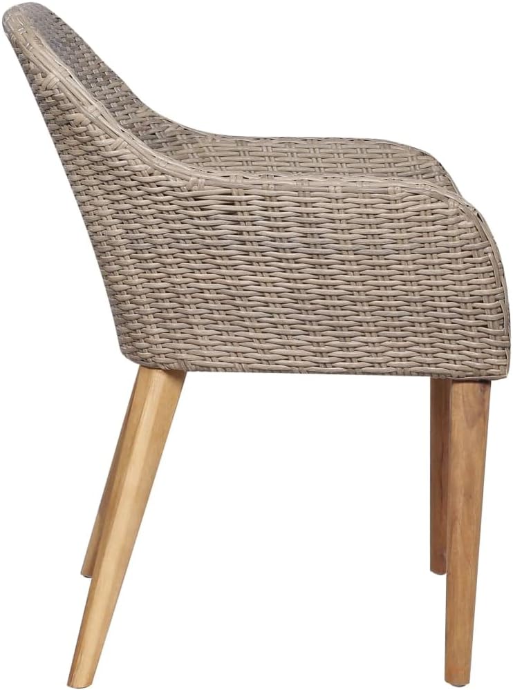 vidaXL Modern Outdoor Furniture, Comfy Rattan Chair, Stylish Patio Seating, Durable Deck piece, Fresh Design