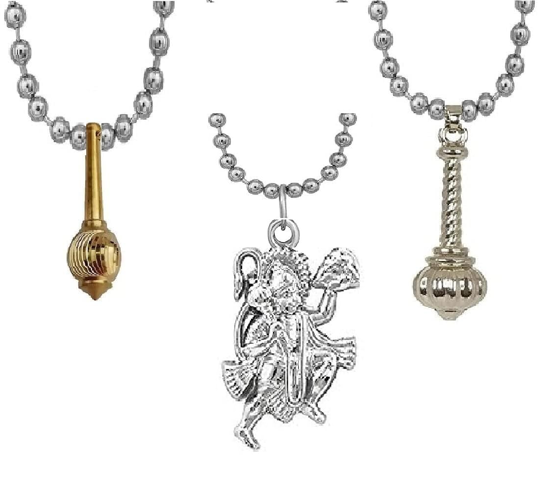 Religious Spritual God Hanuman Bajranbali Pendant Temple Jewellery Necklace Pendant Locket for Men | Women | Boys | Girls