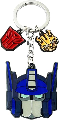 CHEIHENG Transformrs Metal Superhero Autobots Optimu Prime Llavero Regalos para Niñas, Mujeres Hombres, plateado