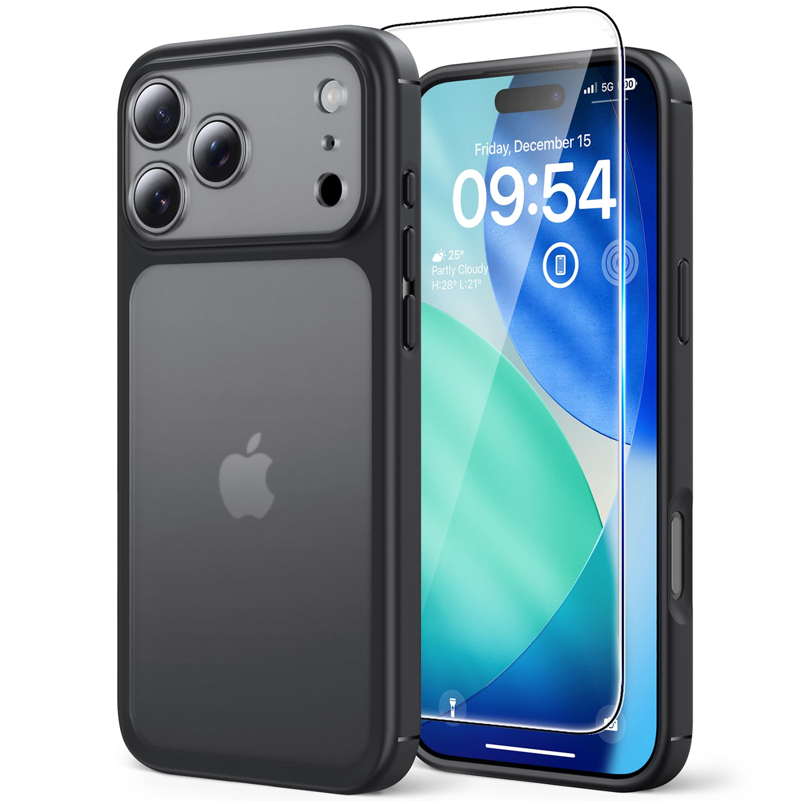Coque iPhone 17 Pro avec protection écran et verre caméra noir - 7