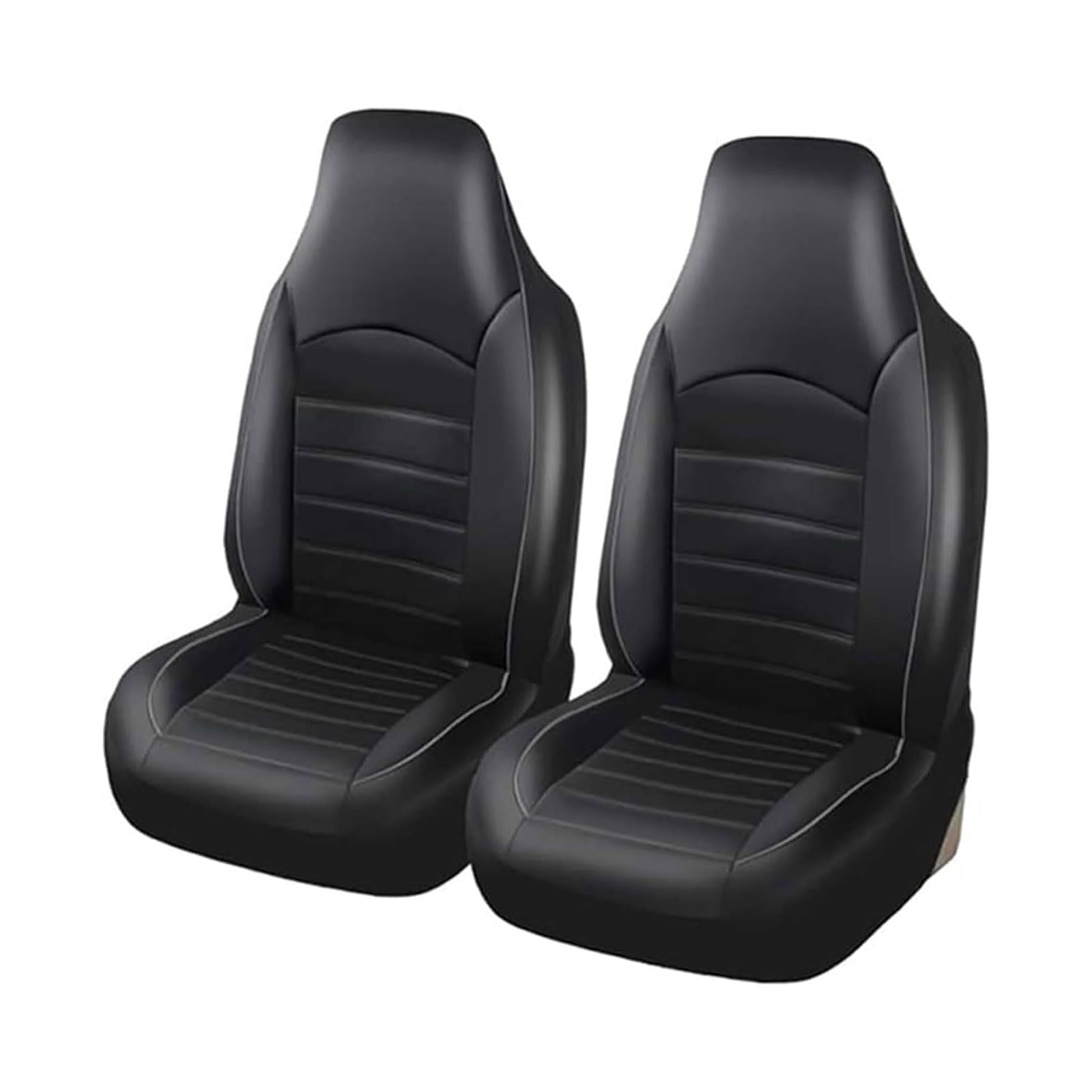 2 Pezzi Auto Coprisedili Set per Ligier JS50 1999-2024, Coprisedili Anteriori in Pelle Impermeabile Antiscivolo Universale Comodo Accessori,C/White