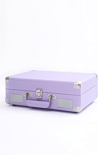 Miniatura 4 de Arkrocket Curiosity - Tocadiscos Bluetooth Retro Suitcase de 3 velocidades con altavoces integrados (lavanda)