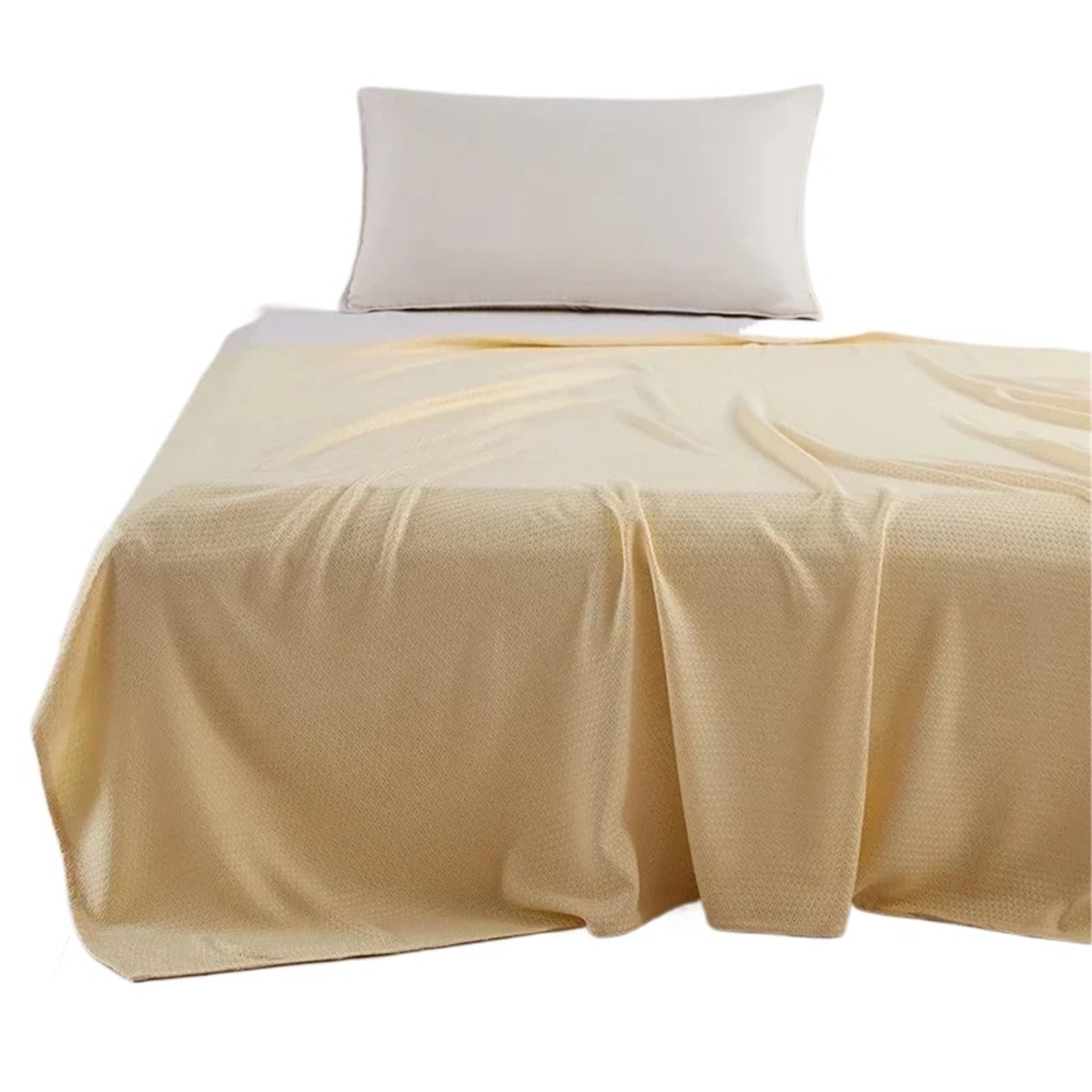 EBzvblxm Cooling Blanket for Summer, Cooling Blanket Summer Plant Fiber Multicolor Multiple Sizes(Yellow,150x200cm)