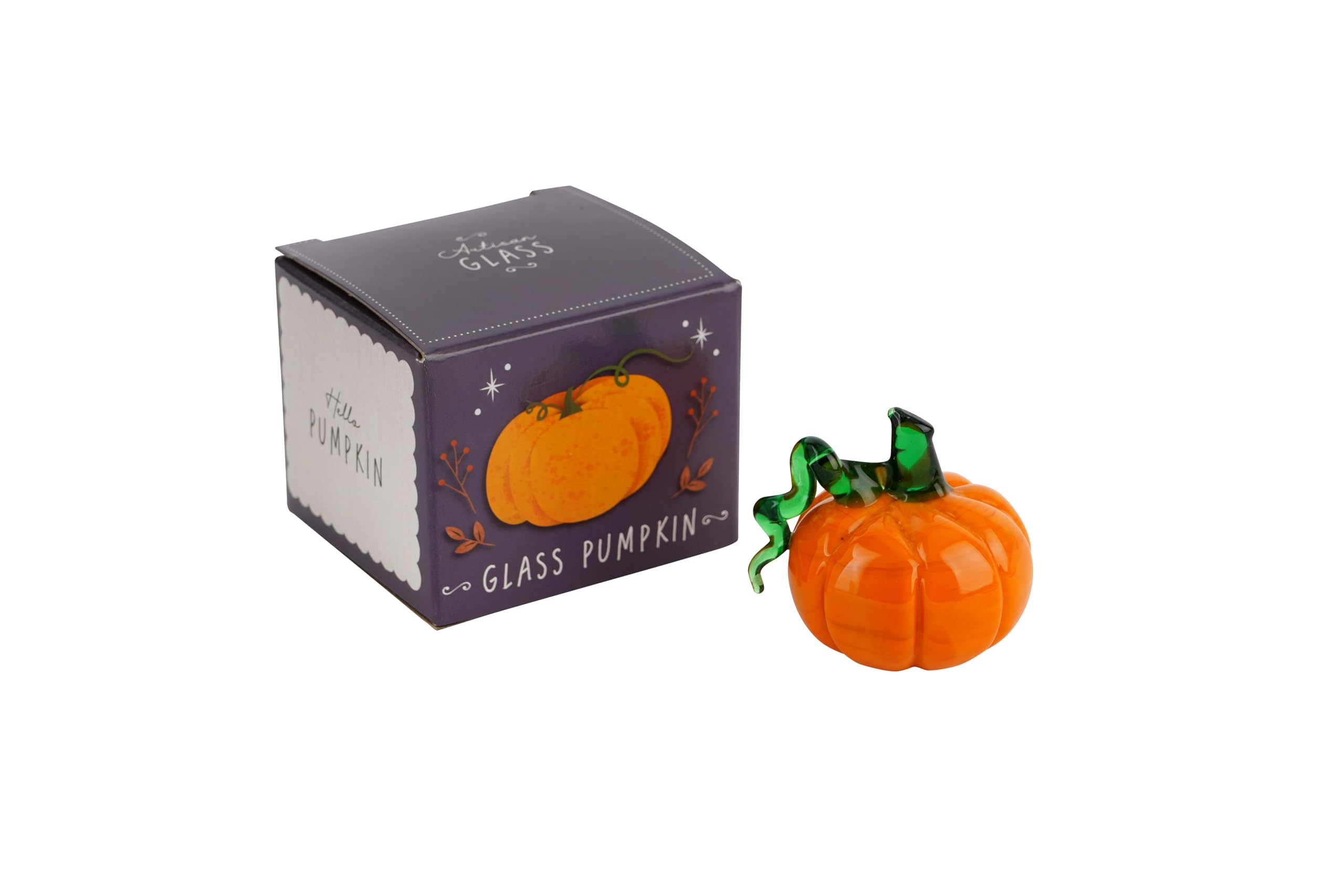 Cgb Giftware Orange | Glass Pumpkin Ornament | Gift Box | Decoration | Collectable | Gift For Home | Gb08019