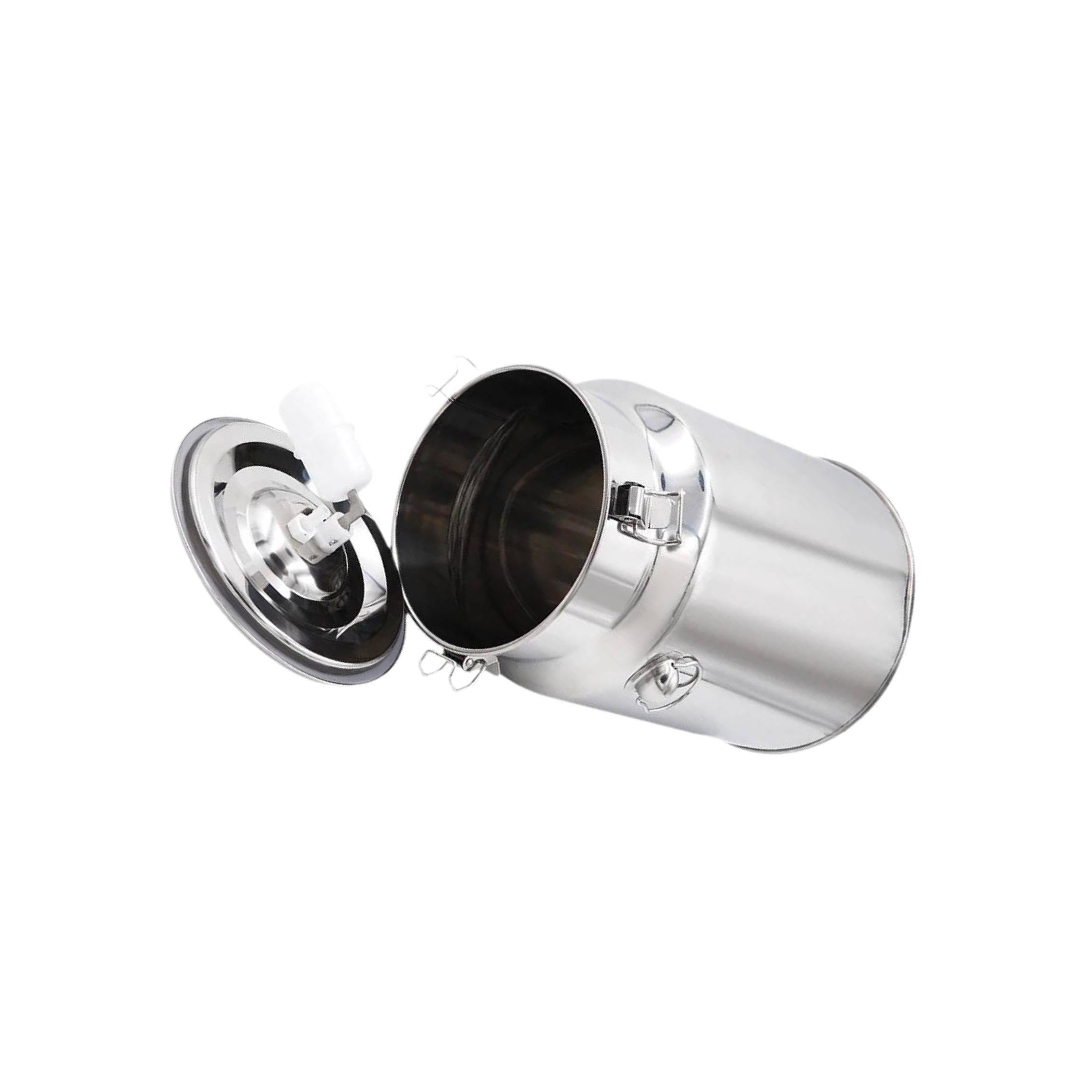 Système de traite électrique pour vaches et chèvres avec seau à traire en acier inoxydable de grande capacité et fiable. Kit de machine à traire avec seau en acier, Argent, 10 L